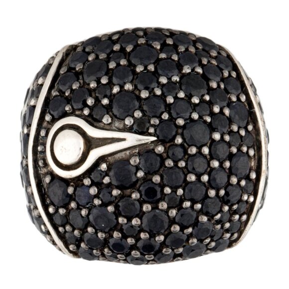 JOHN HARDY STERLING SILVER 925 SAPPHIRE BAMBOO LAVA DOME RING - Picture 3 of 9